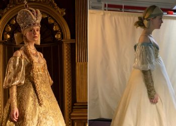 How Elle Fanning Got Dressed in Catherine the Great’s Coronation