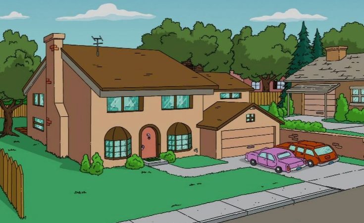 The Simpsons’ house valued at 0,000 on today’s market