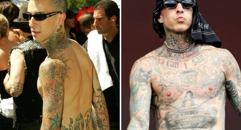 30 Photos of Travis Barkers Tattoo Transformation Over the Years